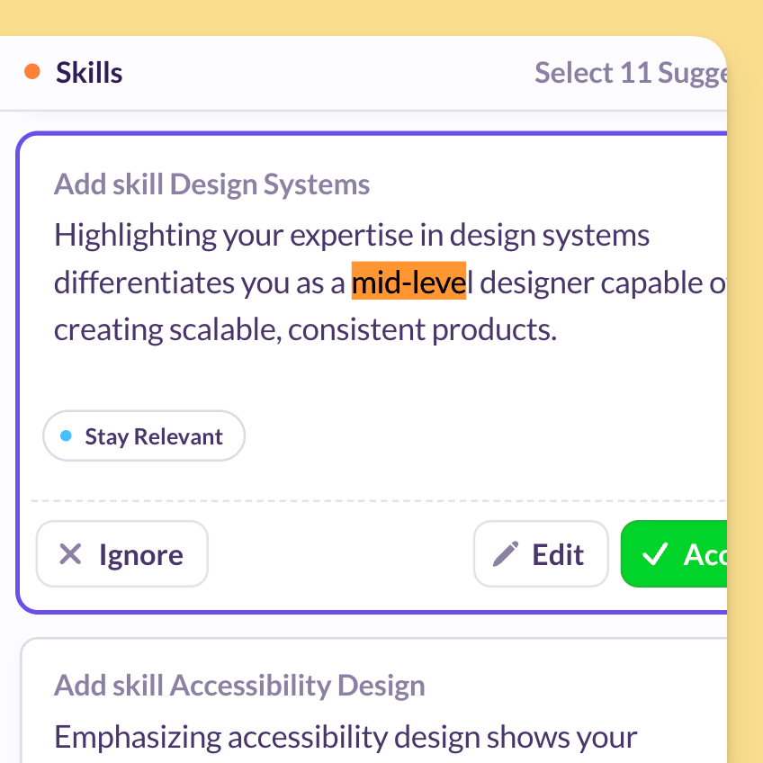 Role & Seniority Specific Keyword Match
