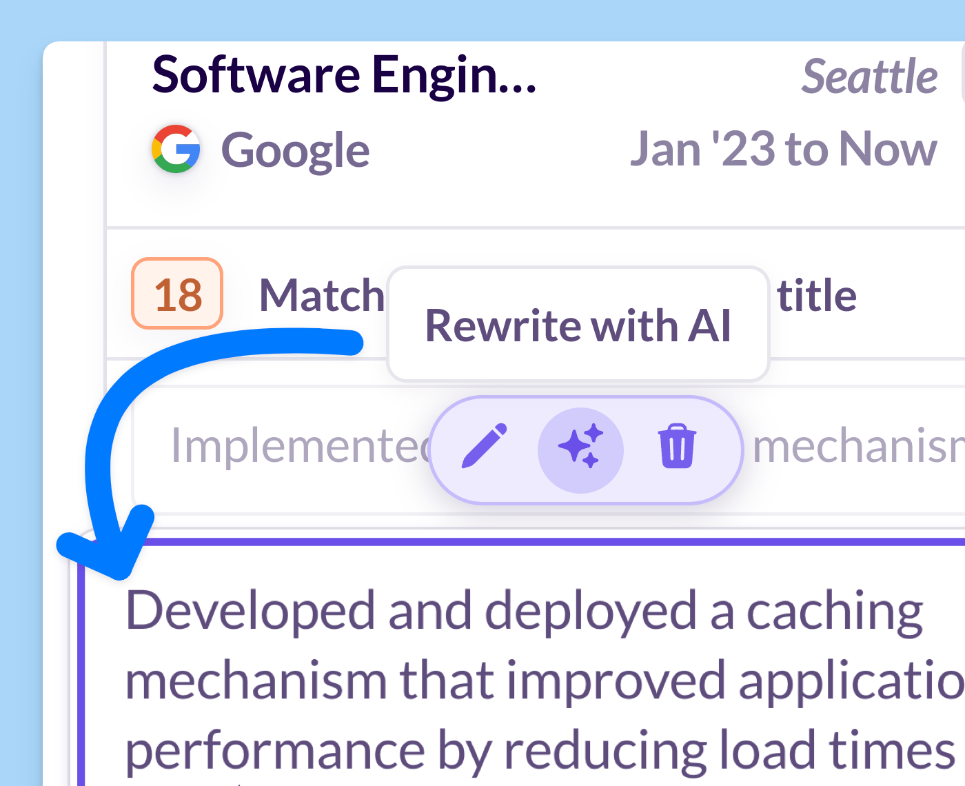 Improved bullet point copy