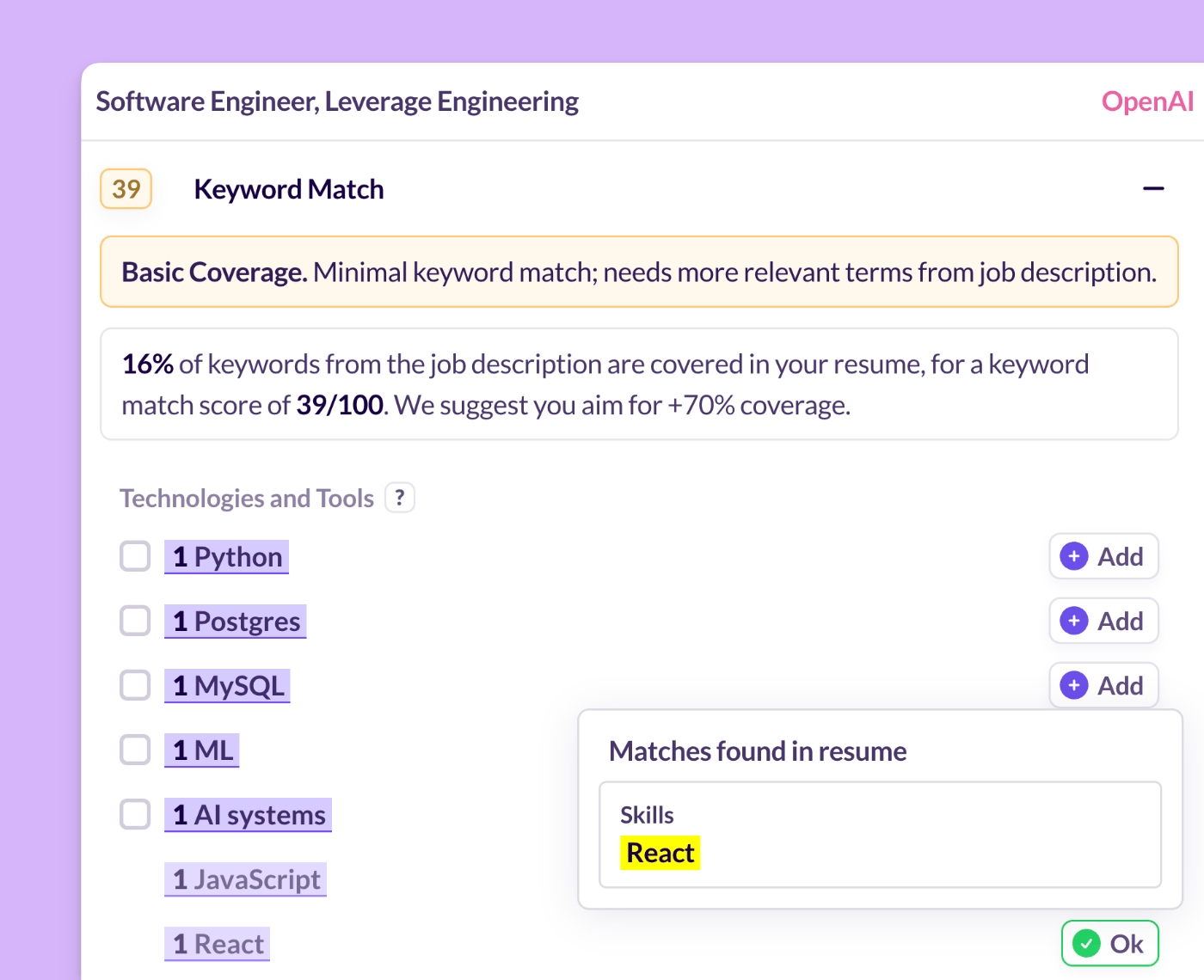 Find the right keywords
