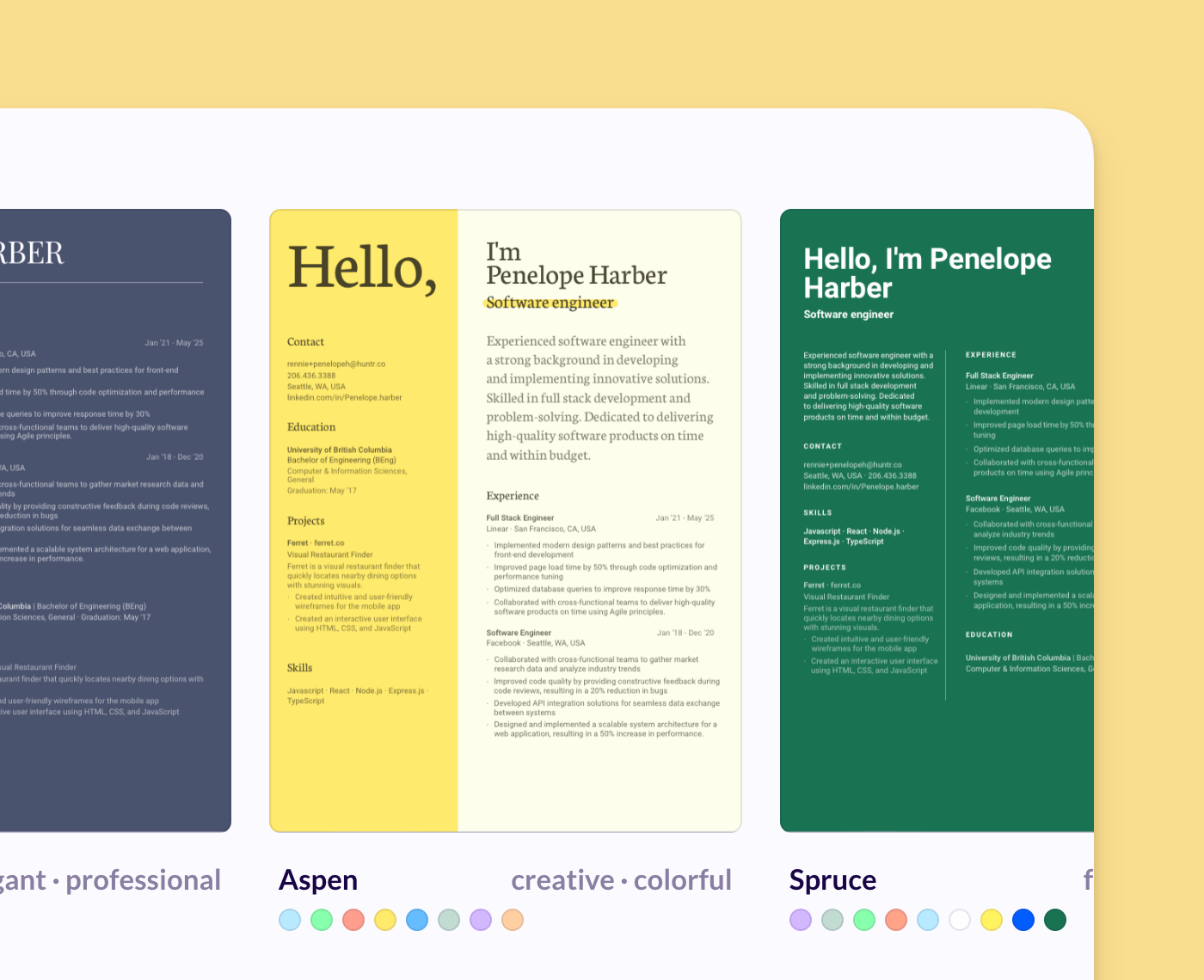 Includes resume templates