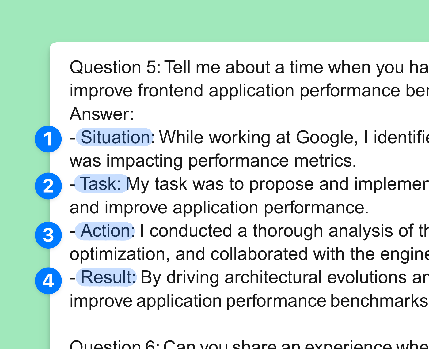 Find STAR responses based on your resume