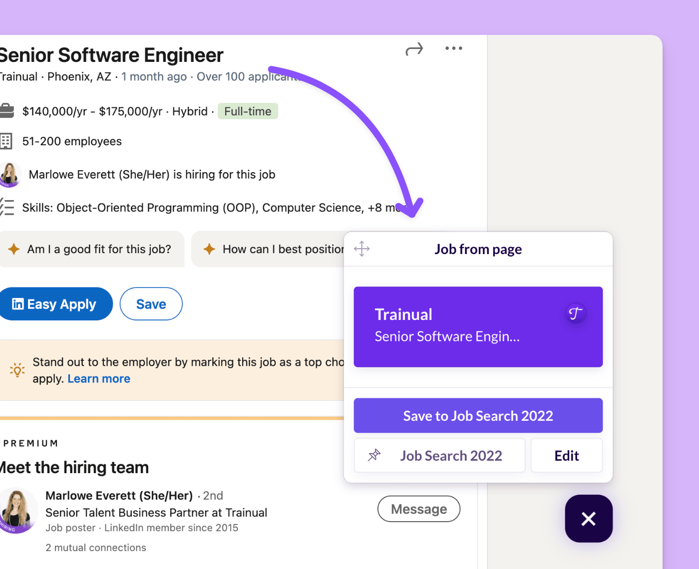 Instantly save all job details