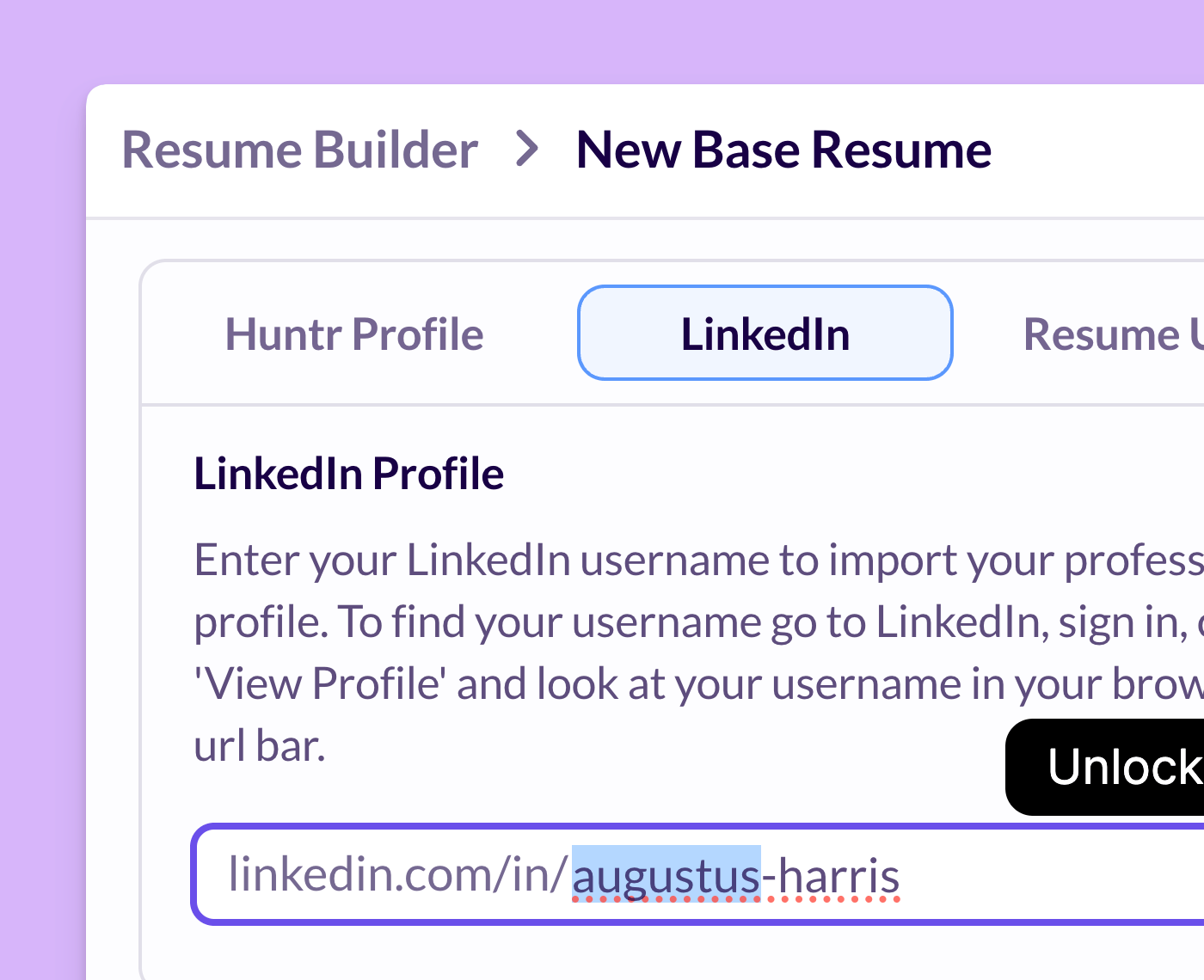 One-click LinkedIn import