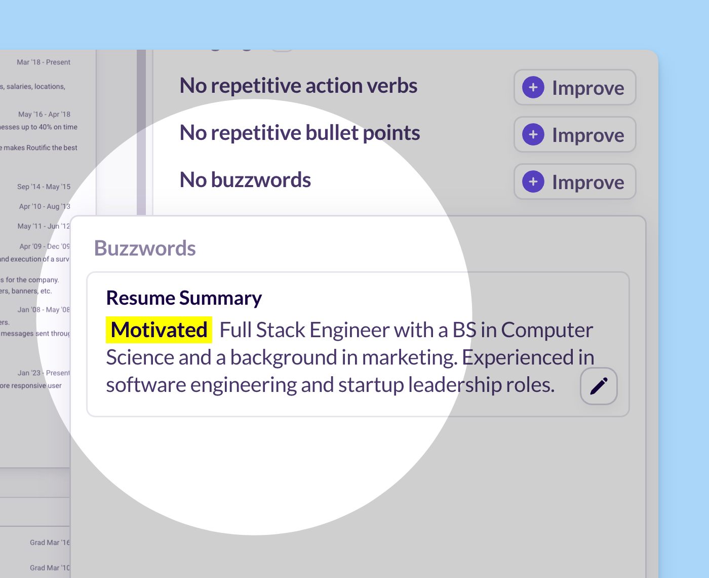 Get rid of resume buzzwords