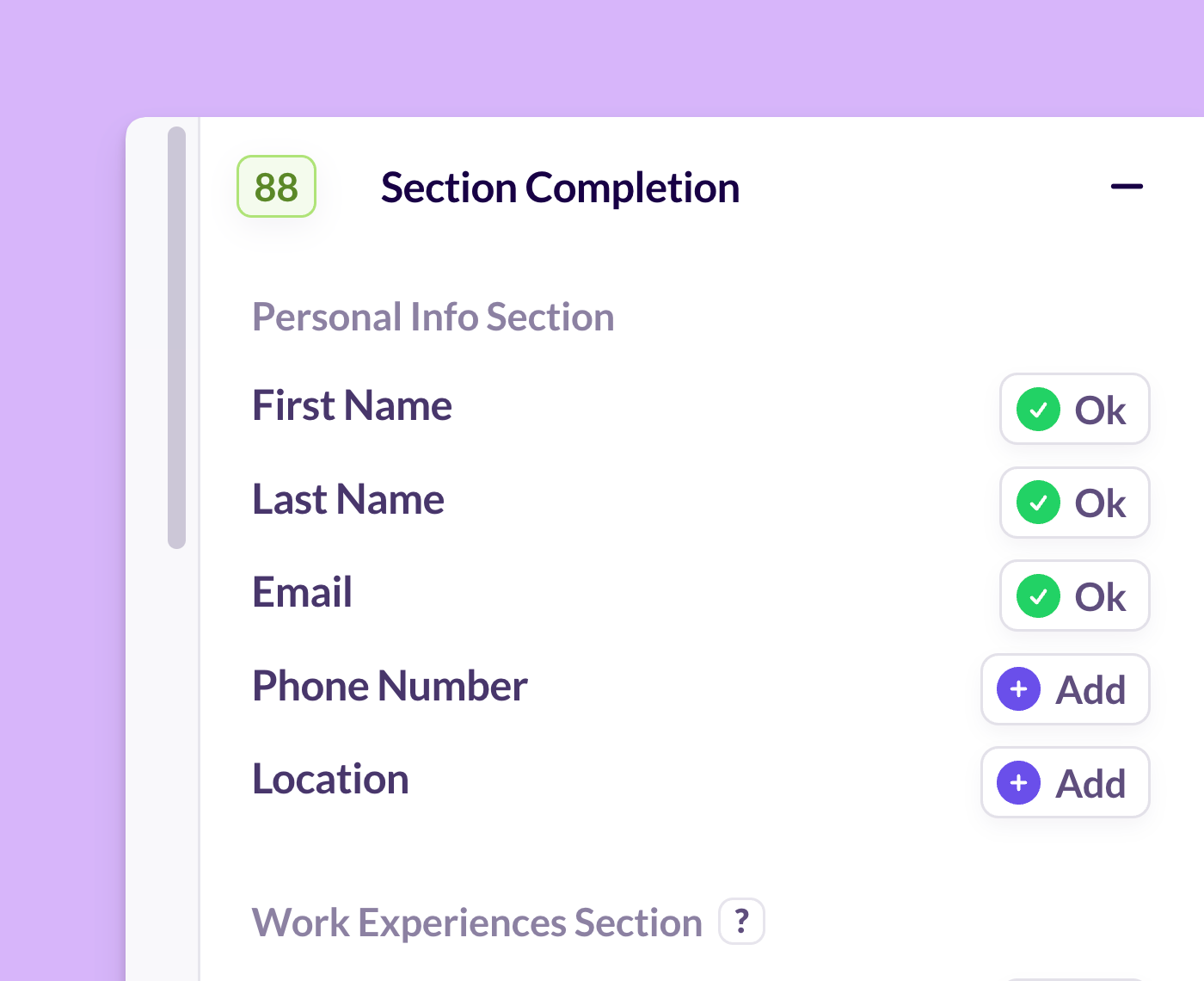 Ensure a complete resume