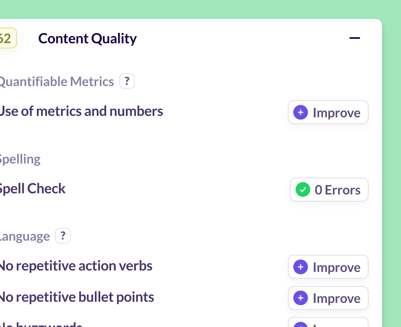 Get insights in resume optimization