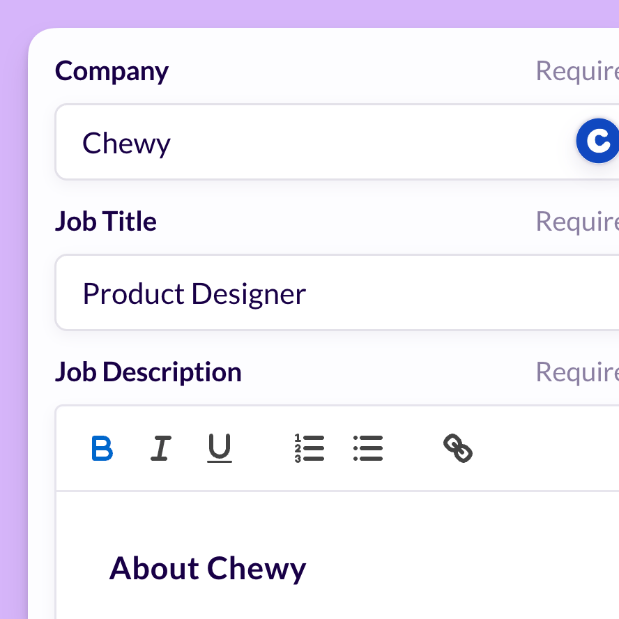 1. Paste the job description