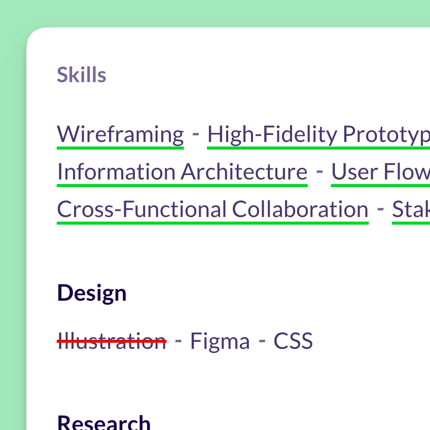 2. Review tailored suggestions